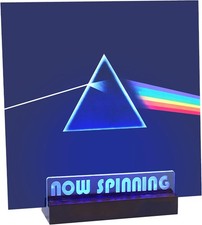 Now Playing Vinyl Record Stand - Lighting Vinyl Record Storage Holder, Wooden Lp