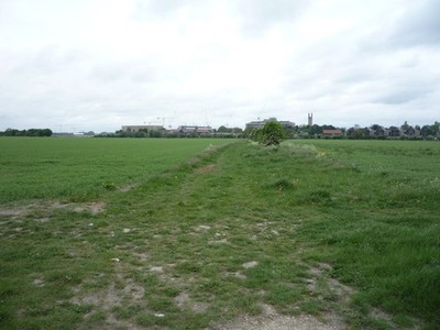 Photo 6x4 Fields off Granham's Road Cherry Hinton  c2016