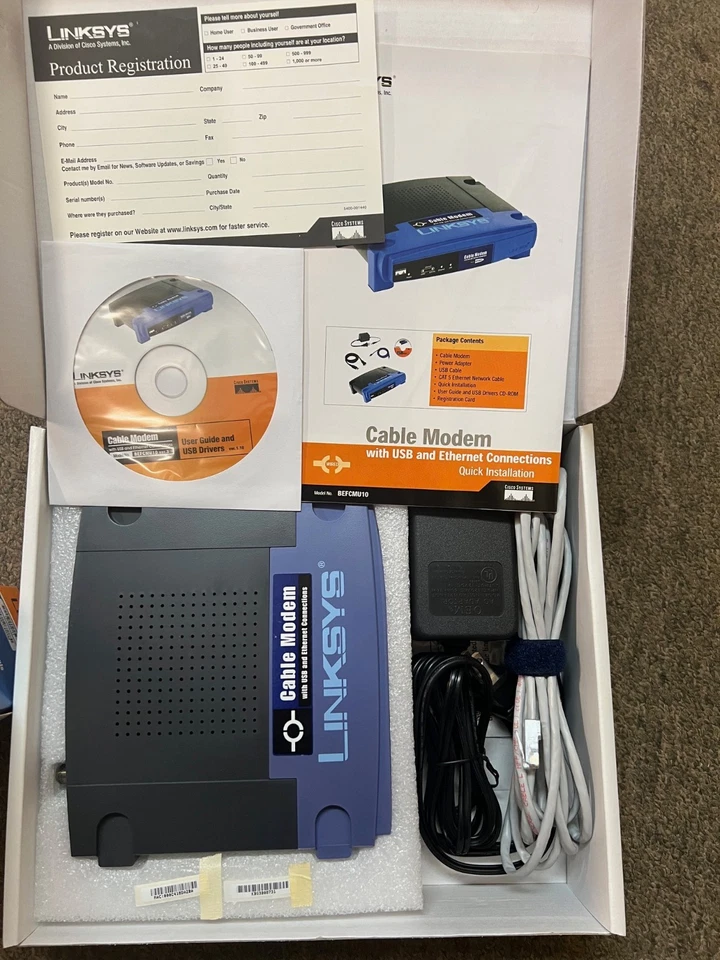 Linksys Cable Modem BEFCMU10 Open Box - Image 2 of 3