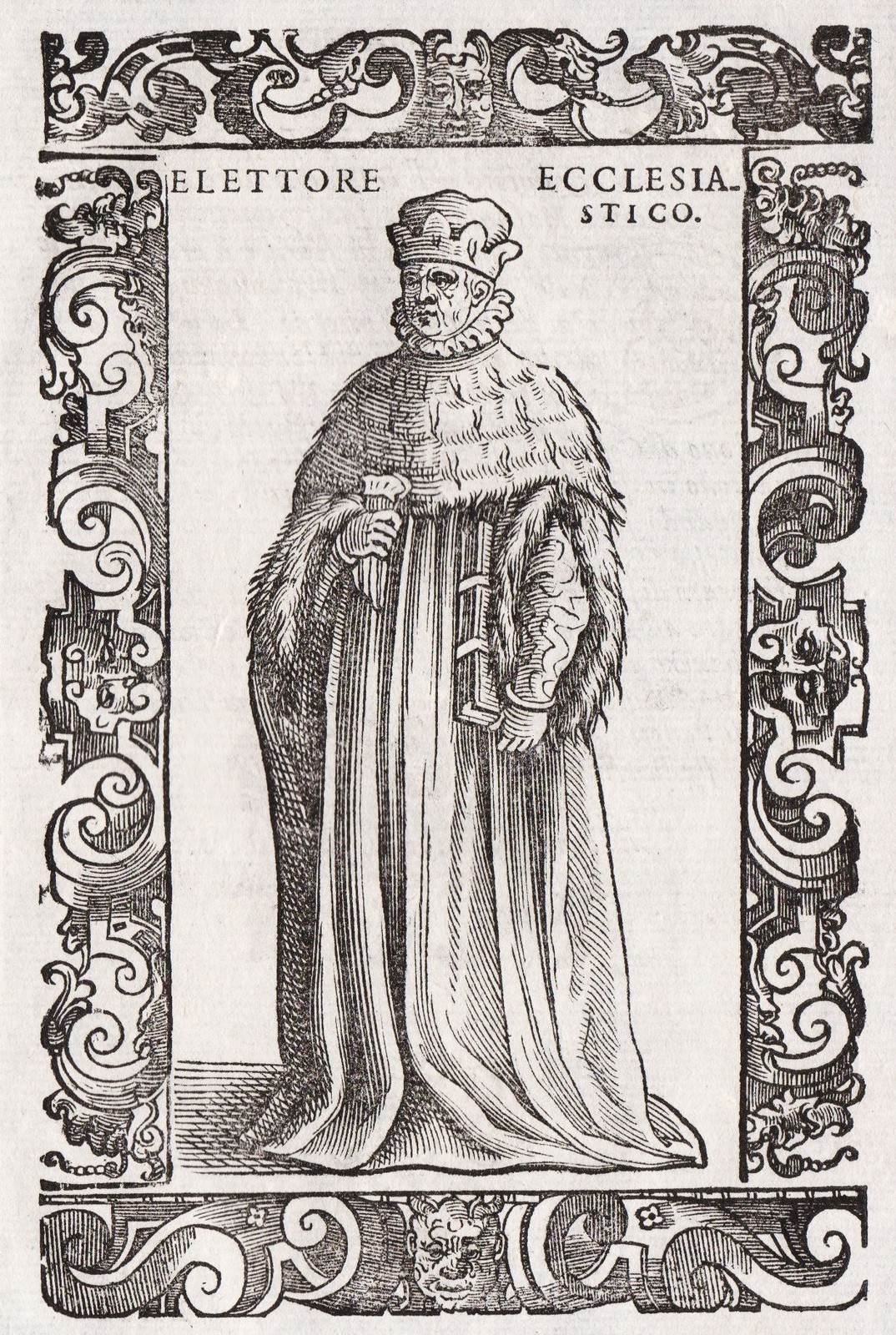 Disfraz De Emperador Romano Santo HRR Traje Grabado En Madera Vecellio 1590