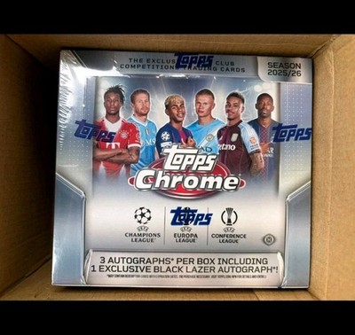 Topps Chrome UEFA Club Competitions UCC 2025-26 Jumbo Box