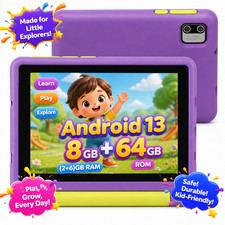 New Kids 7 Tablet Android 13 Education Pad 8 64GB Wifi5G Google Parents Control