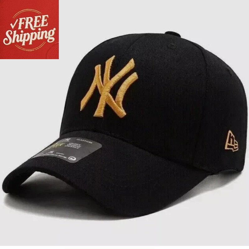 NY Yankees Baseball Cap Men Women Unisex Black Cotton Snapback Hat