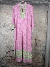 OSCAR DE LA RENTA Floral PrintMidi Kaftan Dress Size S SmallPink Floral A563