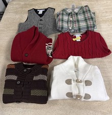Janie and Jack Lot of 6 Sweaters and Shirts Misc Sizes