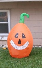 Gemmy Airblown Inflatable Happy Pumpkin 4 Ft Halloween