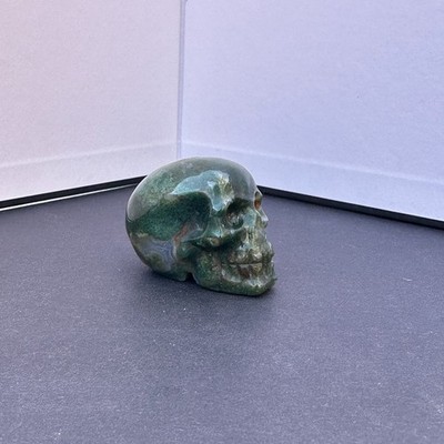 43G Beautiful Aquatic agate skull skeleton | Hand carved | Healing energy