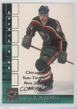 2001-02 ITG Be A Player Memorabilia 5/10 Willie Mitchell #207 1s8