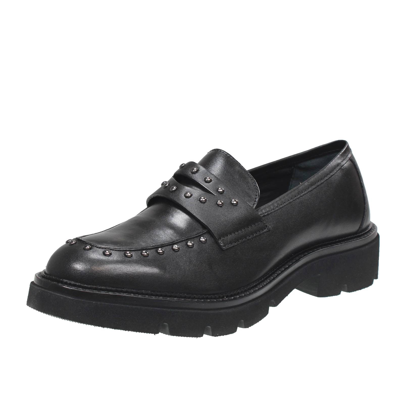 Vueva Halbschuhe Leder schwarz - Größe 39 Damenschuhe Halbschuhe
