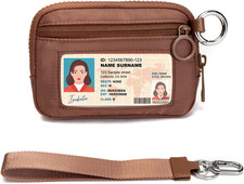 Keychain Wallet Mini Zip around Wristlet Wallets for Women Detachable Wristlet P