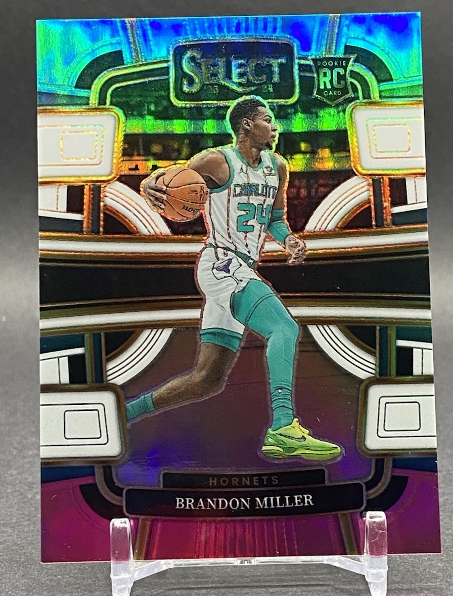 2023 Panini Select Brandon Miller Concourse Teal White Pink /49. Rookie (RC) #80