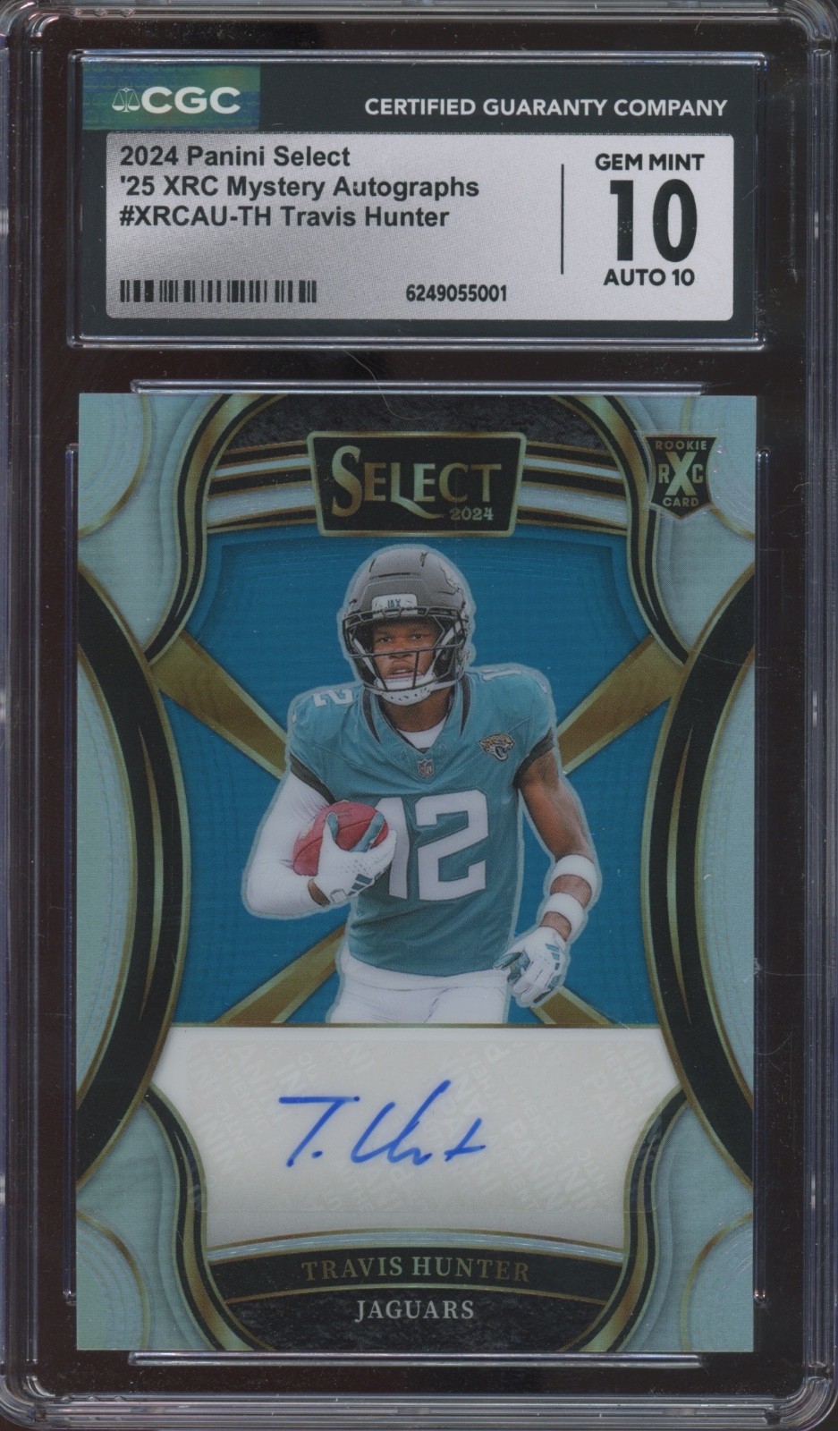 2024 Panini Select '25 XRC Mystery Travis Hunter /99 RC Gem Mint CGC 10 10 Auto