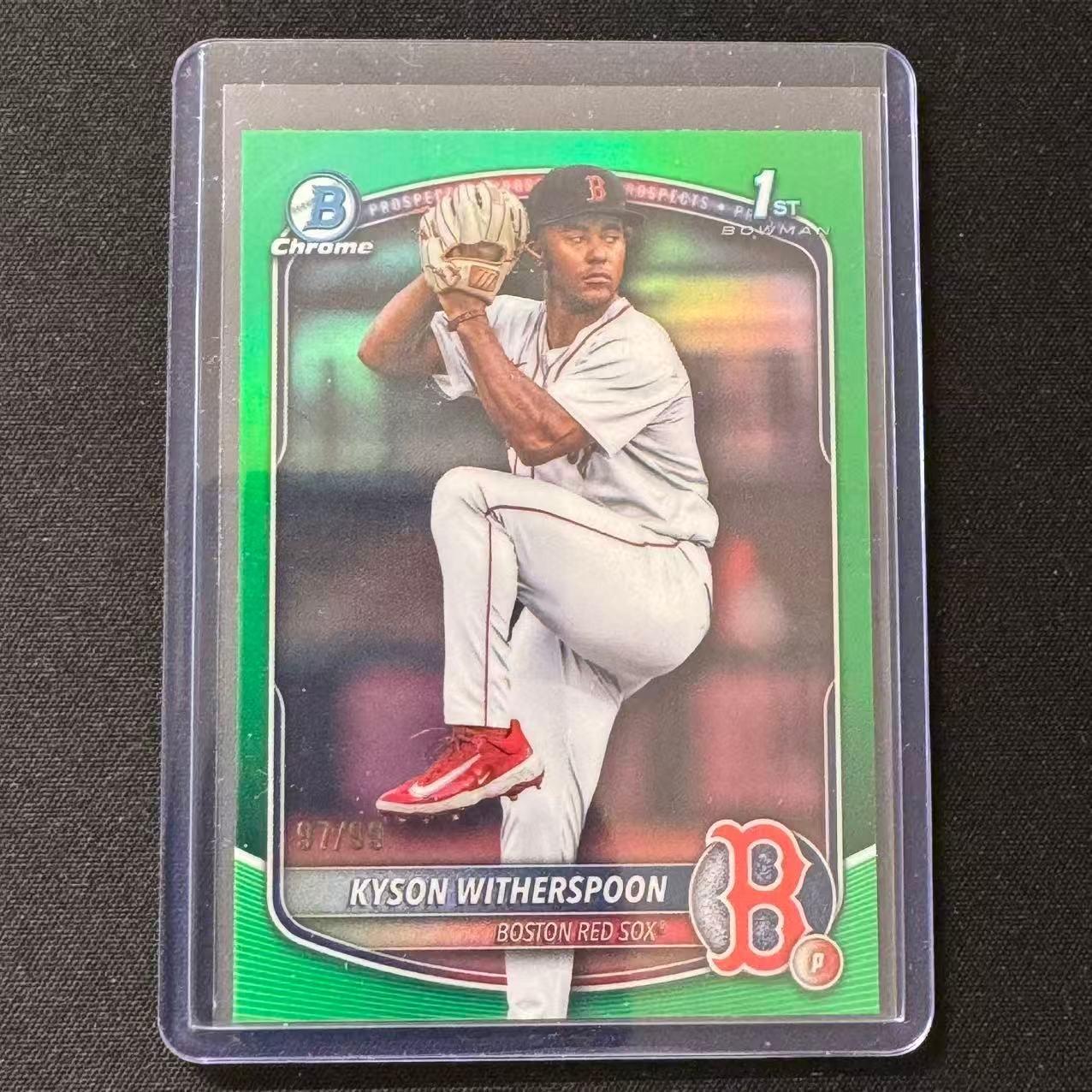 🔥AL 2025 BOWMAN DRAFT BASEBALL PROSPECT 1ST CHROME GREEN /99 KYSON WITHERSPOON