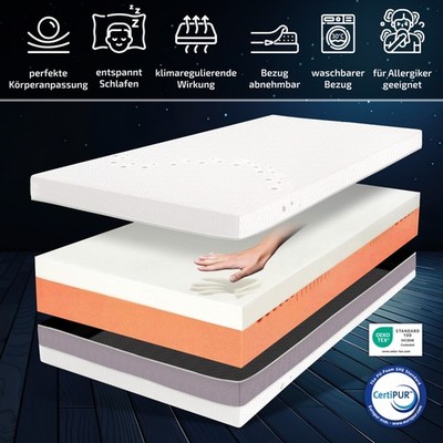 Viscomaxx 700 Visco Schaum Matratze Thermo Memory Foam 7-Zonen