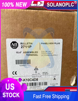 AB 2711P-K10C4D8 Panelview Plus Factory Sealed 2711P-K10C4D8 New Spot Goods