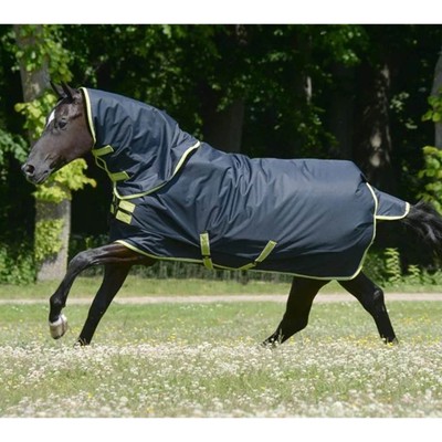 Bucas 145 Grey/Lime Outdoordecke 100g mit Halsteil Oasis Turnout Weidedecke