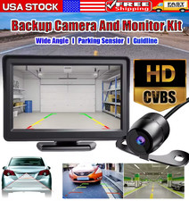 Car Rear View Backup Camera Reverse Parking Night Vision and 4.3" Monitor Kit