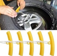 5PCS Car Tire Changing Rim Protector, Tire Changer Guard Edge Savers, Yellow