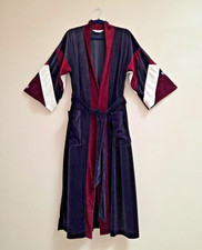 VTG Men's Christian Dior Monsieur Velour Bath Robe OS S-XL Black Quiet Luxury