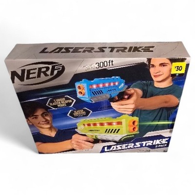   Nerf Laser Strike 2-Pack Electronic Blasters Lights Sounds 300 Ft NIB