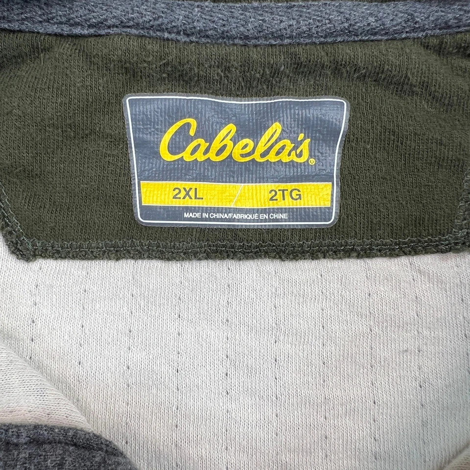 Cabelas Henley con aislamiento térmico para hombre XXL River Driver gris verde oliva exterior Foto 4 de 4