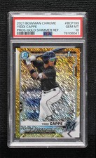 2021 Bowman Chrome Prospects Gold Shimmer Refractor 16/50 Yiddi Cappe PSA 10 2e2