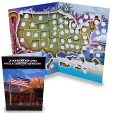 First Commemorative Mint State Quarter Collection Book Folder Map