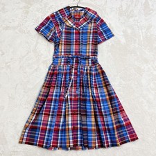 Vivienne Westwood Check Dress 100% Cotton Multicolor Size 2 Excellent Condition
