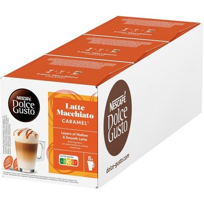 NESCAFÉ Dolce Gusto Latte Macchiato Caramel 3er Pack (3 x 16 Kapseln)
