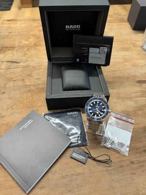 Rado Captain Cook Automatic 42mm BLUE DIAL Men's Watch R32505203 EXCELLENT