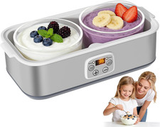 Yogurt Maker with Adjustable Time and Temp Co...