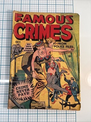 FAMOUS CRIMES #3 (FOX FEATURES, 1948) MENTIONED IN SOTI ELECTROCUTION PANELS