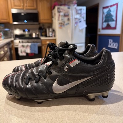 NIKE AIR ZOOM TOTAL 90 AZT Black SOCCER FOOTBALL BOOTS CLEATS 6Y