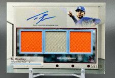2024 Topps Museum Taj Bradley /99 Signature Swatches Triple Relic Auto #SWTRA-TB
