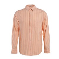 Gant Herren Hemd Gestreift 100% Baumwolle Langarm Orange Klassisch Gr. M
