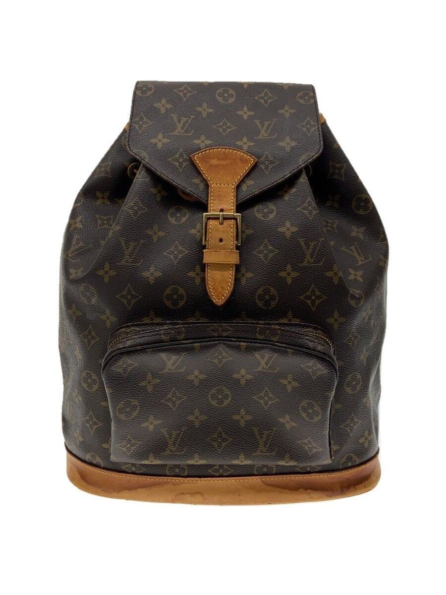 LOUIS VUITTON BACKPACK MONTHURI_MONOGRAM CANVAS_BRW PVC Brown Used