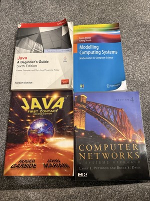 4 Computer Science Books, Java Beginner, Computer Systems, Computer Networks