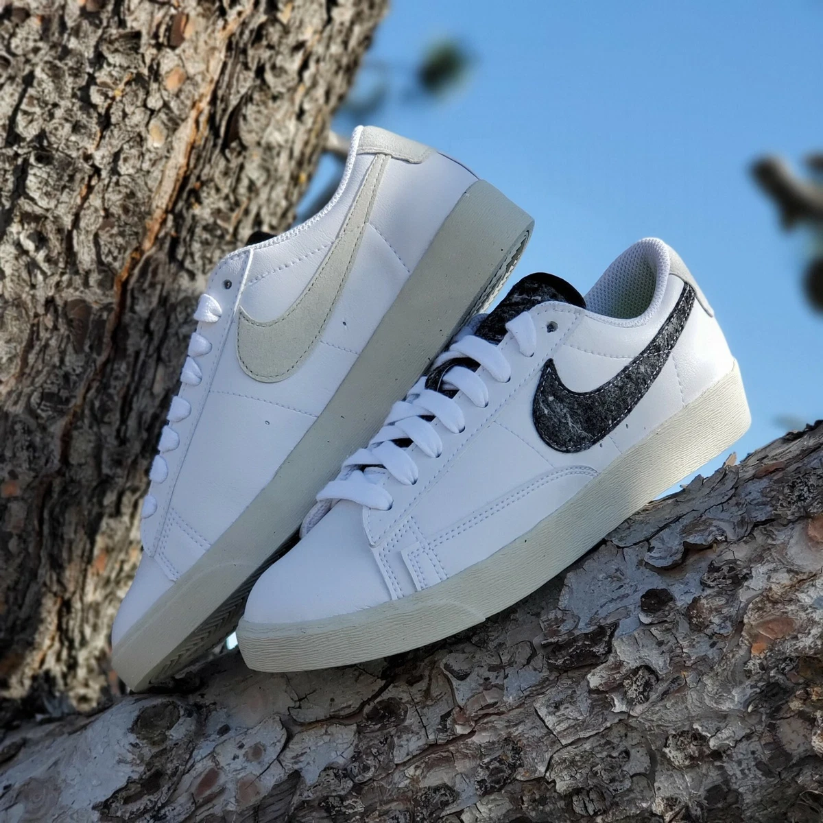 tirar a la basura por qué Preludio W Nike Blazer Low SE DA4934 100 White/Black-Light Bone New Women&#039;s  Size 6 | eBay