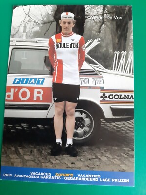 CYCLING cycling card WERNER DE VOS team GOLDEN BALL SUNAIR 1982