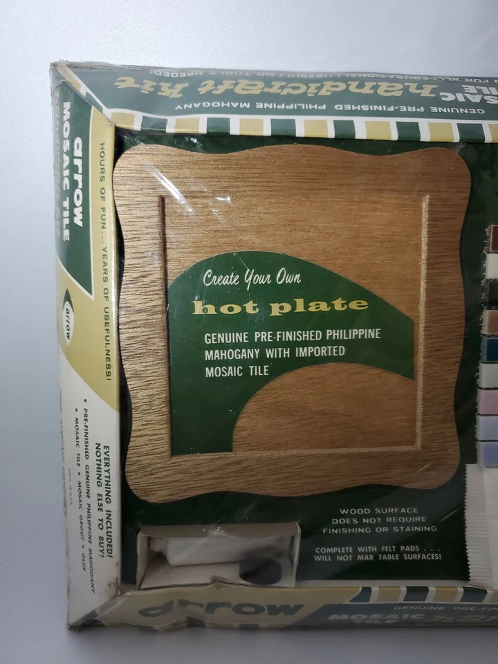 Rare 1962 Vintage Arrow Mosaic Tile Handicraft Kit NEW OLD STOCK  - Image 3 of 4