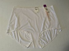 Vintage Shadowline White Nylon Granny Panty Brief Silky Size 9 XXL NOS