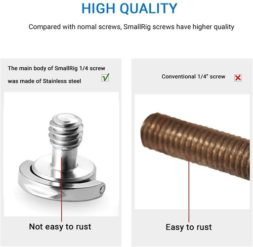SmallRig 4Pcs Screws with 1/4" Thread Camera Screws Adapter for Tripod Plate-838 - Picture 6 of 7