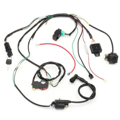 CDI Wire Switch Stator Assembly Electric Wiring Harness Kit 50cc-125cc ATV Quad