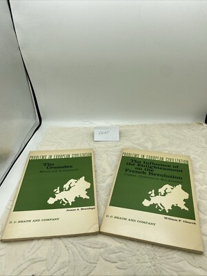 Lot Of 2 Books Problems in European Civilization Crusades & Influence French Rev