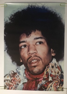 Jimi Hendrix Vintage Original Poster Headshop Color Photo Style Headshot Afro