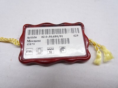 Original Zenith Hang Tag for reference 02.0450.680/01 Tag    (RA0.4)