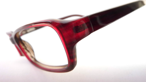 Brillen Brillenfassung dunkelrot schmale kleine Glasform preiswert Kunststoff - Picture 3 of 5