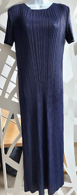 *****Miyake Plissees Please-Style, neues dunkelblaues Kleid Plissee, L. cm.125, Medium
