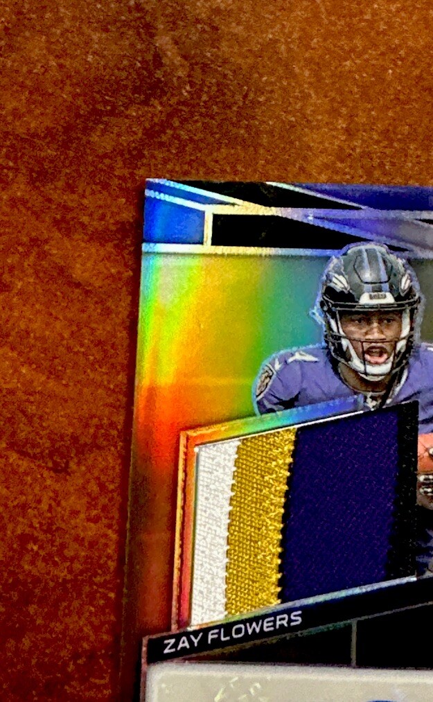 2023 Spectra Zay Flowers Rookie Patch Auto RPA /99 3 Color Patch