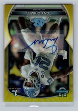 2022 Bowman University Chrome #75 Tony Grimes Auto Yellow Refractor #/75